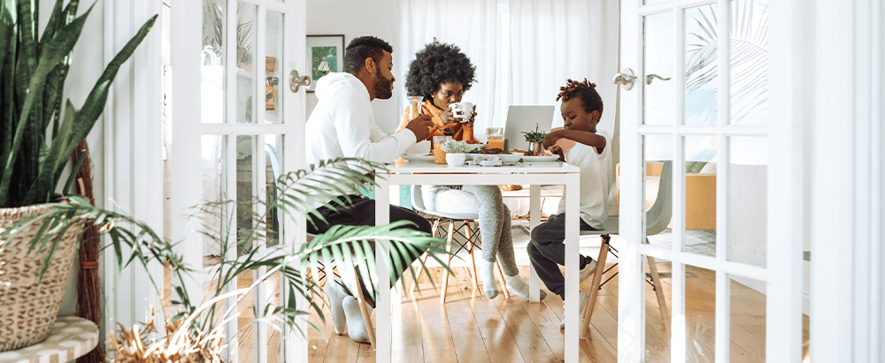 family eating 