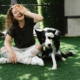 Woman and dog in a Florida home living free of pet allergy symptoms
